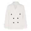 Brunello Cucinelli Double-breasted Blazer Blazer And Suits White