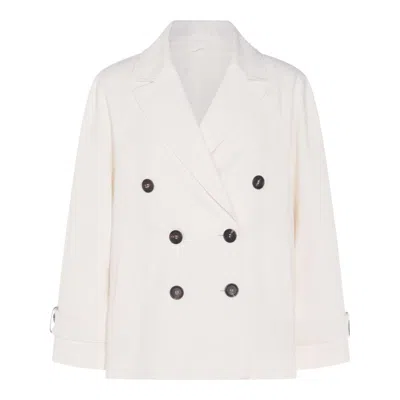 BRUNELLO CUCINELLI BRUNELLO CUCINELLI LINEN AND COTTON CABAN