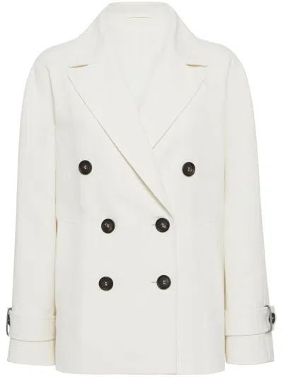 BRUNELLO CUCINELLI BRUNELLO CUCINELLI LINEN AND COTTON CABAN