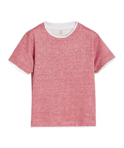 Brunello Cucinelli Linen And Cotton Jersey T-shirt In Animal Print