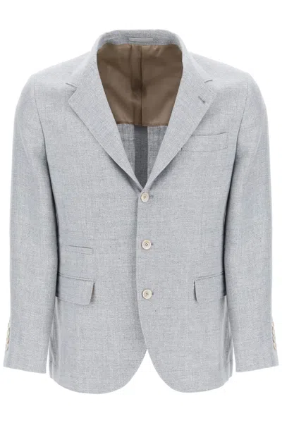 BRUNELLO CUCINELLI BRUNELLO CUCINELLI LINEN AND COTTON SUIT-TYPE JACKET