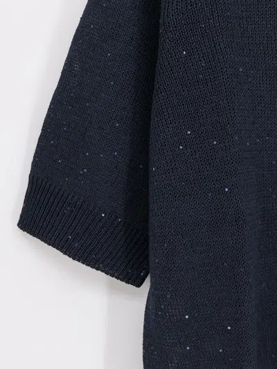 Brunello Cucinelli Linen And Cotton Sweater In Black