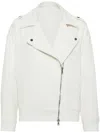 BRUNELLO CUCINELLI LINEN AND COTTON ZIPPED JACKET