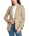 Brunello Cucinelli Wool Blend Blazer In Neutral
