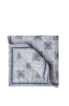 Brunello Cucinelli Double-faced Linen-silk Floral Pocket Square In Light Grey