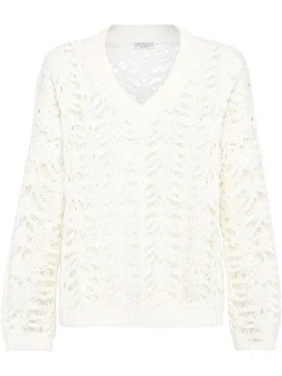 BRUNELLO CUCINELLI LINEN AND SILK SWEATER