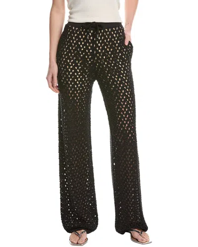 Brunello Cucinelli Linen & Silk-blend Pant In Black