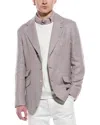 Brunello Cucinelli Linen & Wool-blend Blazer In Neutral