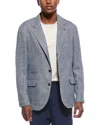 Brunello Cucinelli Linen & Wool-blend Blazer In Gray