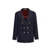 Brunello Cucinelli Linen And Wool Jacket Men In Blue