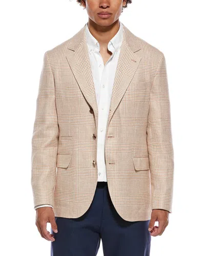 Brunello Cucinelli Linen & Wool-blend Blazer In Neutral