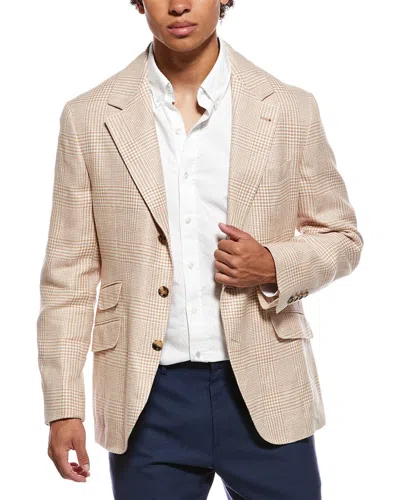 Brunello Cucinelli Linen & Wool-blend Blazer In Neutral