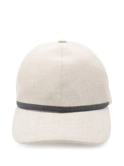 BRUNELLO CUCINELLI BRUNELLO CUCINELLI LINEN BASEBALL CAP