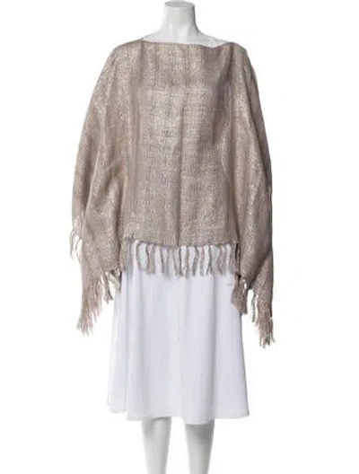 Pre-owned Brunello Cucinelli Linen Bateau Neckline Sweater