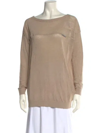 Pre-owned Brunello Cucinelli Linen Bateau Neckline Sweatshirt W/ Tags
