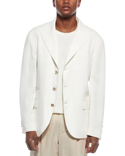Brunello Cucinelli Linen Blazer In White