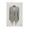 Brunello Cucinelli Linen Blazer In Gray
