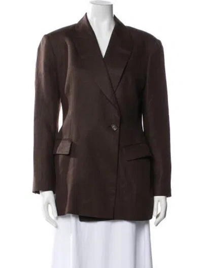 Pre-owned Brunello Cucinelli Linen Blazer In Brown