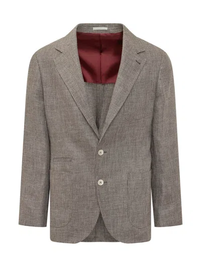 Brunello Cucinelli Linen Blazer For Spring/summer 2026 In Gray