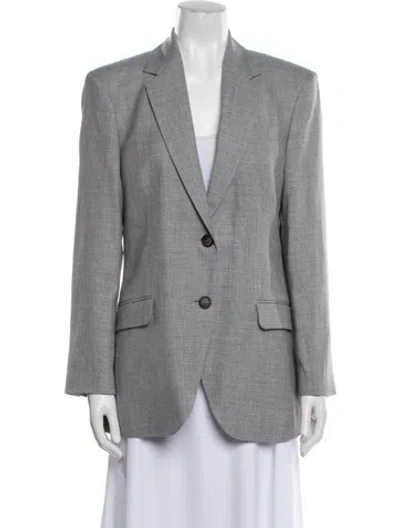 Pre-owned Brunello Cucinelli Linen Blazer In Gray