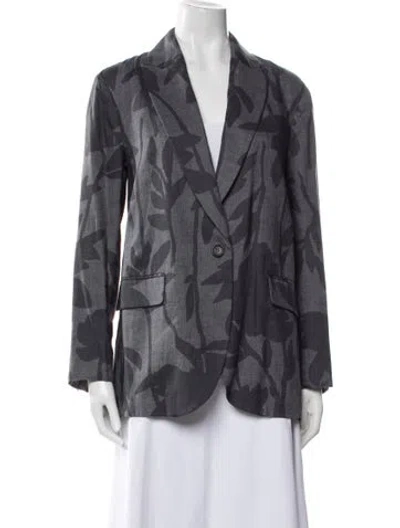 Pre-owned Brunello Cucinelli Linen Blazer In Gray