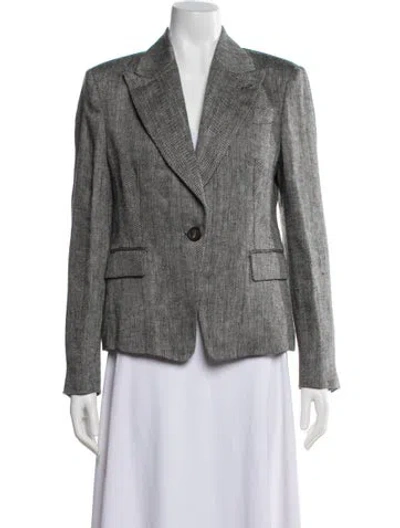 Pre-owned Brunello Cucinelli Linen Blazer In Gray