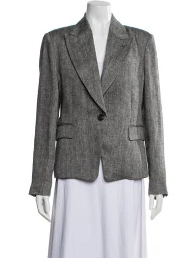 Pre-owned Brunello Cucinelli Linen Blazer In Gray
