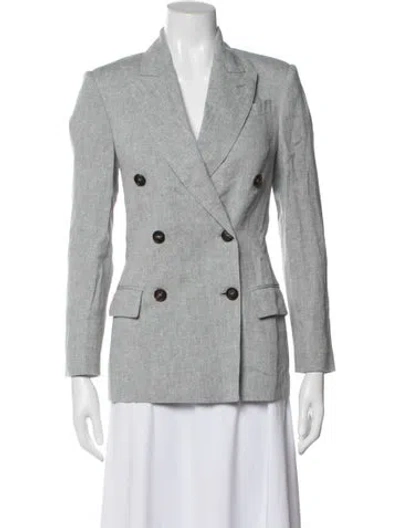 Pre-owned Brunello Cucinelli Linen Blazer In Gray