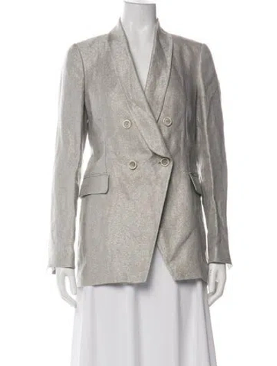 Pre-owned Brunello Cucinelli Linen Blazer In Green