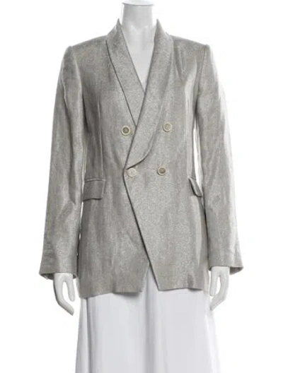 Pre-owned Brunello Cucinelli Linen Blazer In Grey