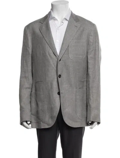 Pre-owned Brunello Cucinelli Linen Blazer In Grey