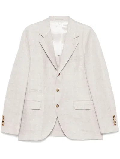 BRUNELLO CUCINELLI LINEN BLAZER IN BEIGE