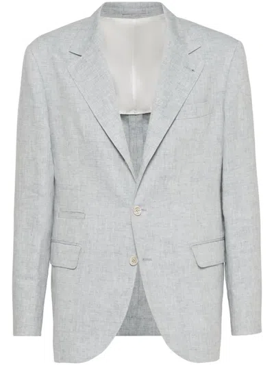 BRUNELLO CUCINELLI LINEN BLAZER IN GREY