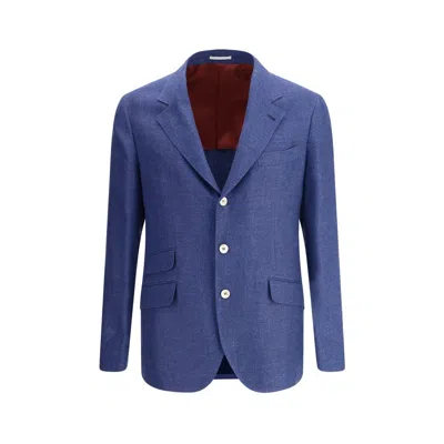 BRUNELLO CUCINELLI BRUNELLO CUCINELLI LINEN BLAZER MEN'S JACKET