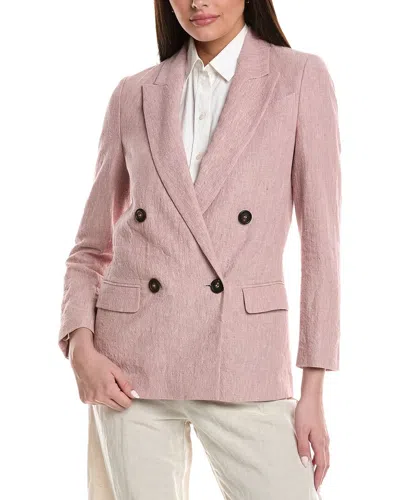 Brunello Cucinelli Linen Blazer In Multi