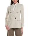 Brunello Cucinelli Double-breasted Corduroy Blazer In Multi