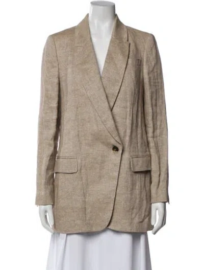 Pre-owned Brunello Cucinelli Linen Blazer In Neutral