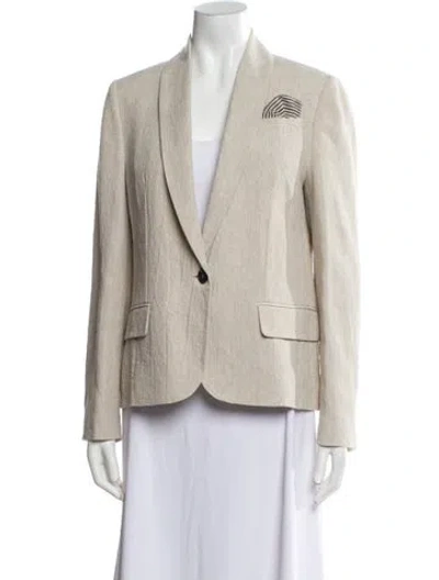 Pre-owned Brunello Cucinelli Linen Blazer In Neutral