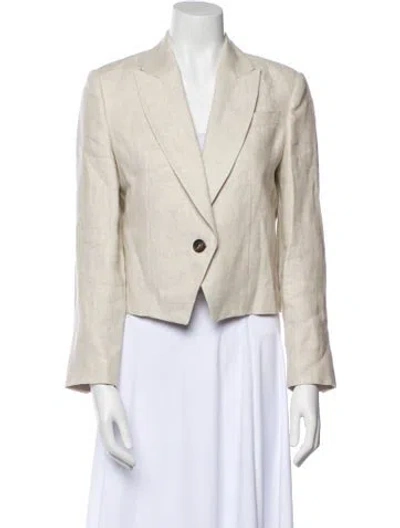 Pre-owned Brunello Cucinelli Linen Blazer In Neutral
