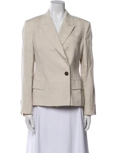 Pre-owned Brunello Cucinelli Linen Blazer In Neutral