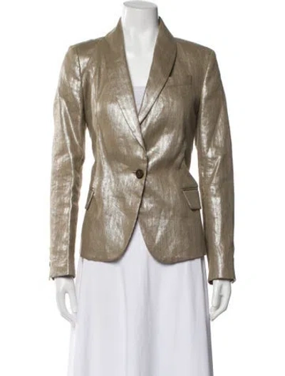 Pre-owned Brunello Cucinelli Linen Blazer In Neutral