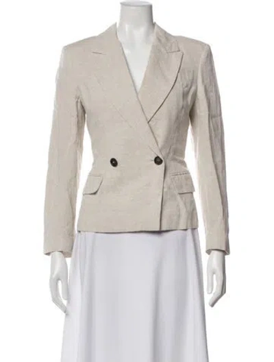 Pre-owned Brunello Cucinelli Linen Blazer In Neutral