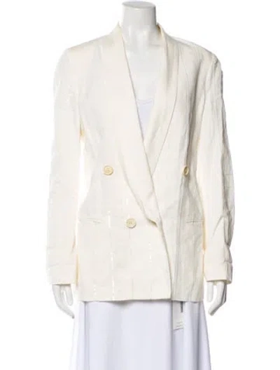 Pre-owned Brunello Cucinelli Linen Blazer In Neutral