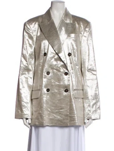 Pre-owned Brunello Cucinelli Linen Blazer In Neutral