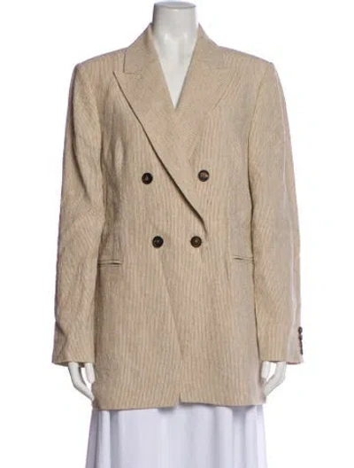 Pre-owned Brunello Cucinelli Linen Blazer In Neutral