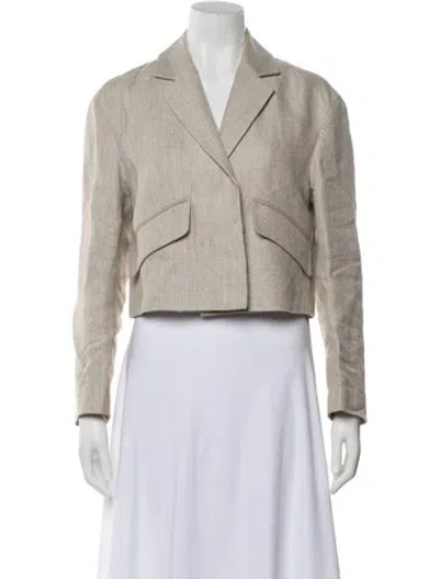 Pre-owned Brunello Cucinelli Linen Blazer In Neutral