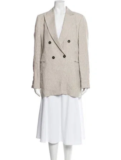 Pre-owned Brunello Cucinelli Linen Blazer In Neutral