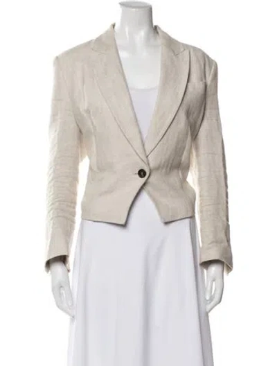 Pre-owned Brunello Cucinelli Linen Blazer In Neutral