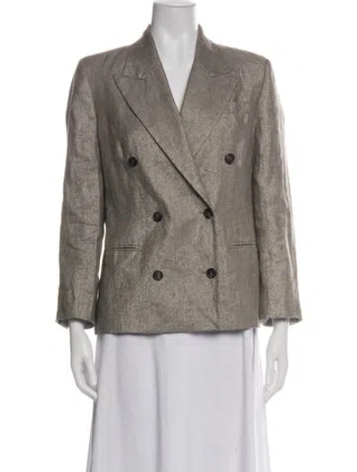 Pre-owned Brunello Cucinelli Linen Blazer In Neutral