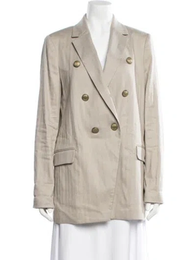 Pre-owned Brunello Cucinelli Linen Blazer In Neutral